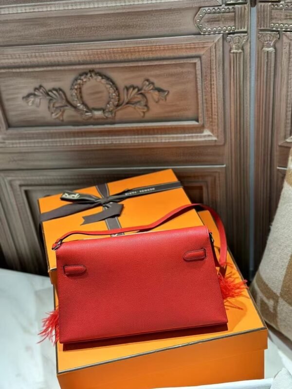 DDMode Chevre Leather Kelly Elan Feather S3 Rouge De Coeur PHW