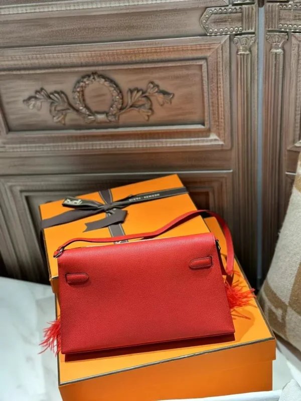 DDMode Chevre Leather Kelly Elan Feather S3 Rouge De Coeur PHW