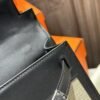 DDMode Clutch Bag Kelly Pochette 22CM 89 Noir Swift Leather / Beige Canvas PHW