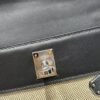 DDMode Clutch Bag Kelly Pochette 22CM 89 Noir Swift Leather / Beige Canvas PHW