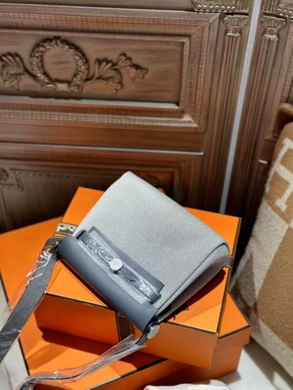 DDMode Herbag Mini 20CM H0 Gris Misty Canvas / Calf Leather PHW