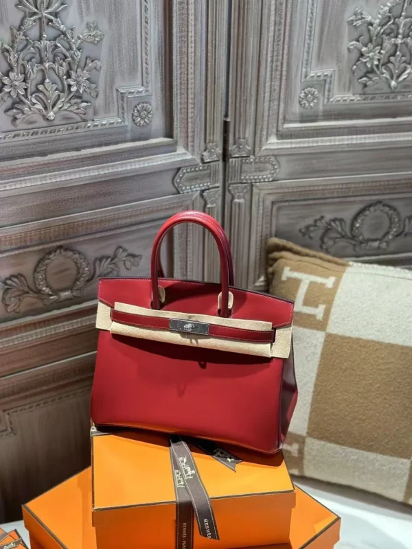 DDMode Hermes CK55 Rouge H Box Leather Birkin 30CM PHW