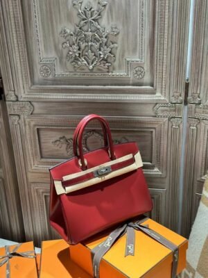 DDMode Hermes CK55 Rouge H Box Leather Birkin 30CM PHW