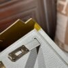 DDMode Hermes Chevre Leather Mini Kelly 19CM 80 Gris Pearl / 9D Amber Light GHW