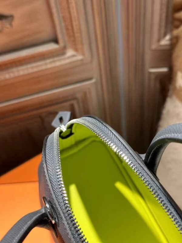 DDMode Hermes Epsom Leather Bolide 25CM H0 Gris Misty / 9R Lime PHW