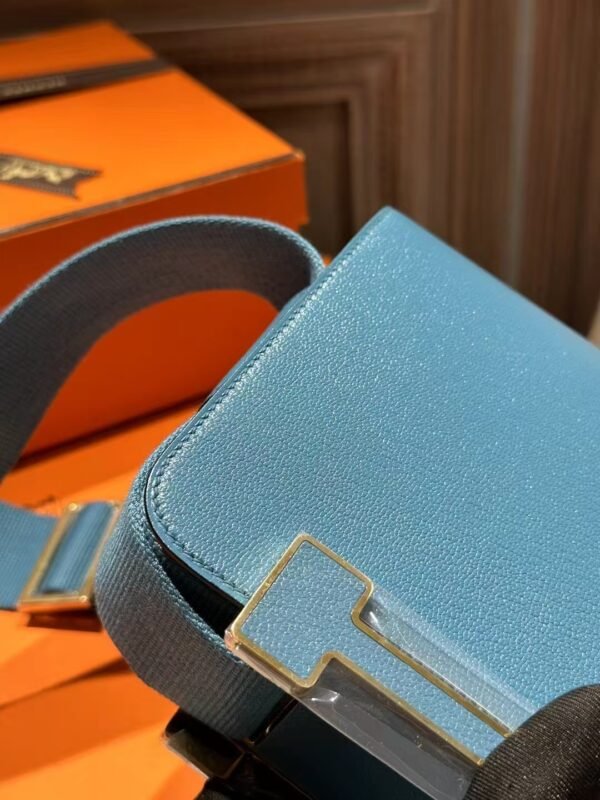 DDMode Hermes Geta 20CM D2 Blue Jean Chevre Leather GHW Hardware