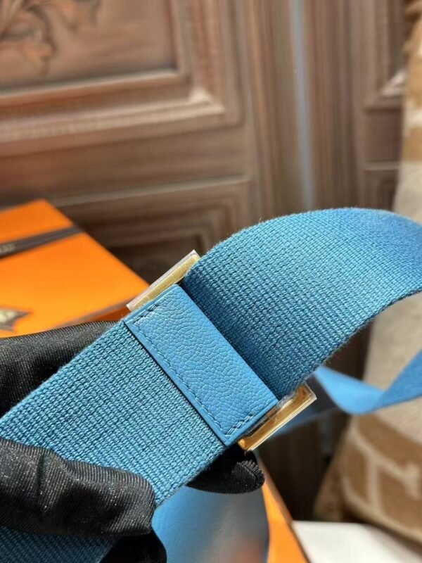 DDMode Hermes Geta 20CM D2 Blue Jean Chevre Leather GHW Hardware