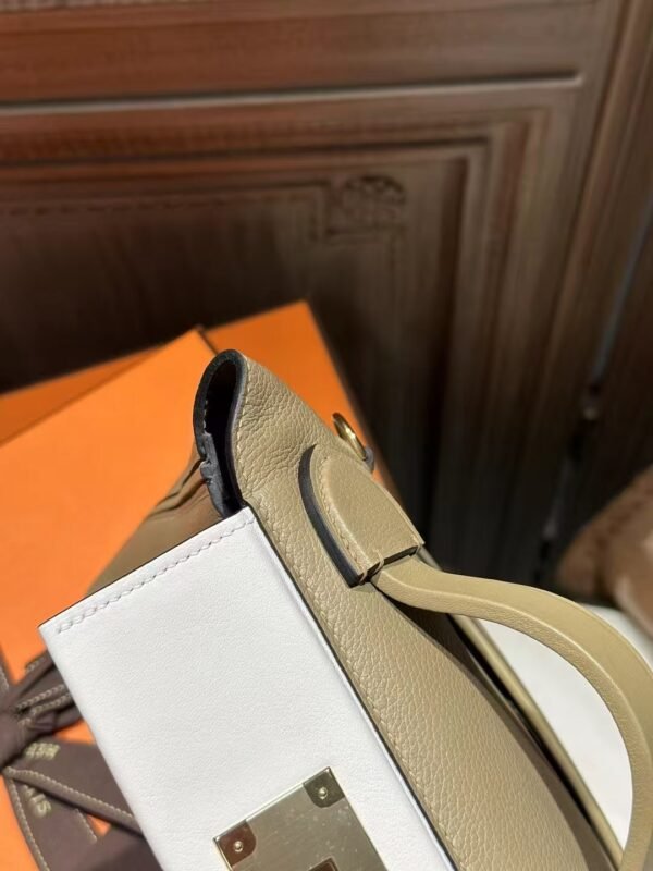 DDMode Hermes Kelly 2424 Mini Evercolor 8Q Beige Marfa / M4 Gris Pale GHW