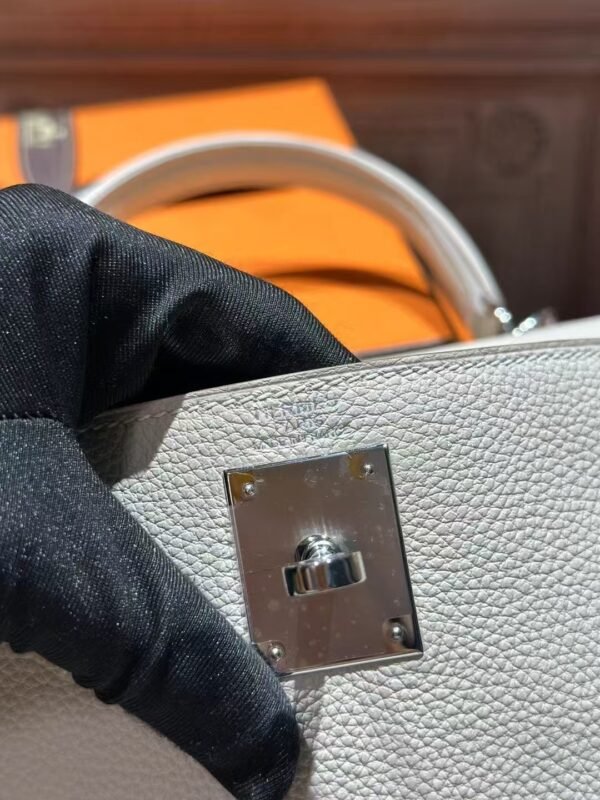 DDMode Hermes Kelly 28CM Tote Bag Togo Leather CK10 Craie PHW