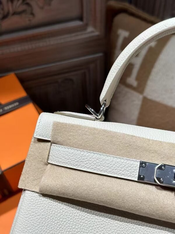 DDMode Hermes Kelly 28CM Tote Bag Togo Leather CK10 Craie PHW