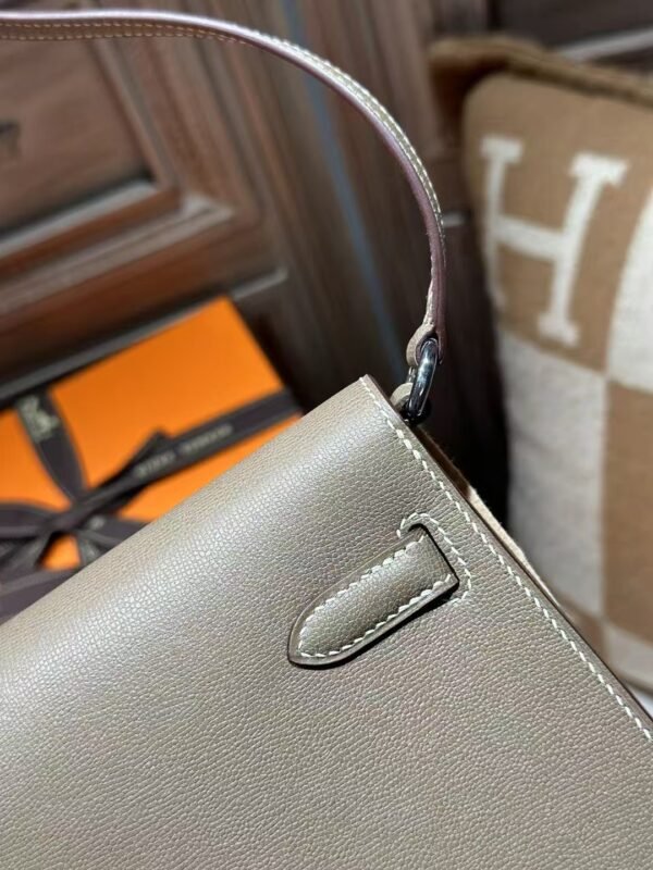 DDMode Hermes Kelly Elan 27CM CK18 Etoupe Madame Leather PHW