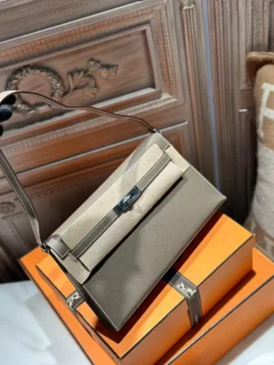 DDMode Hermes Kelly Elan 27CM CK18 Etoupe Madame Leather PHW