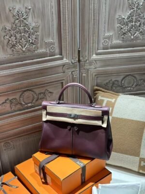 DDMode Hermes Kelly Lakis 35CM Swift Leather CK57 Bordeaux PHW