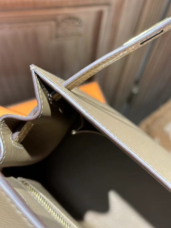 DDMode Hermes Kelly Touch 25CM Madame 18 Etoupe / 1i Dust Shiny Crocodile Light GHW Hardware
