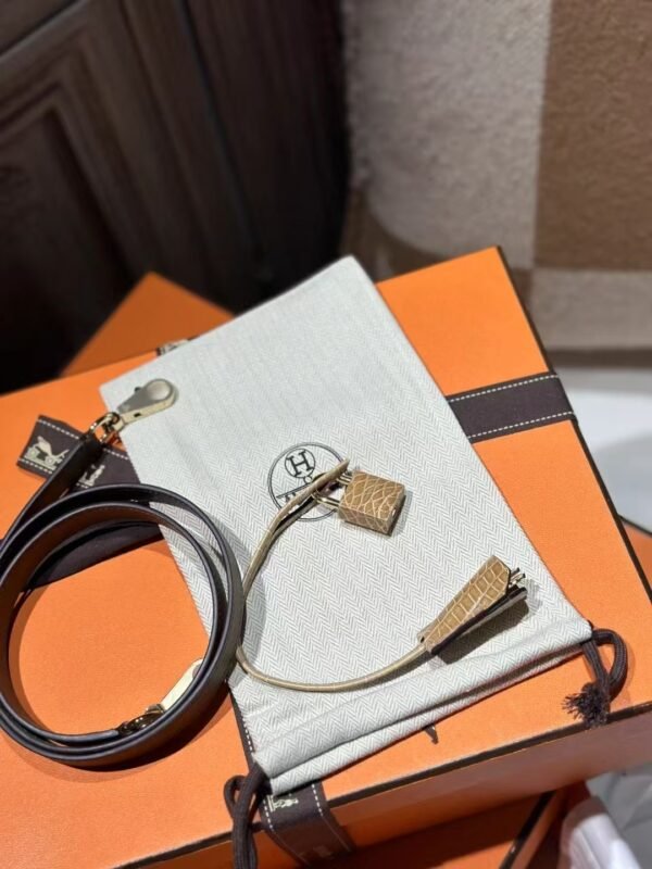 DDMode Hermes Kelly Touch 25CM Madame 18 Etoupe / 1i Dust Shiny Crocodile Light GHW Hardware