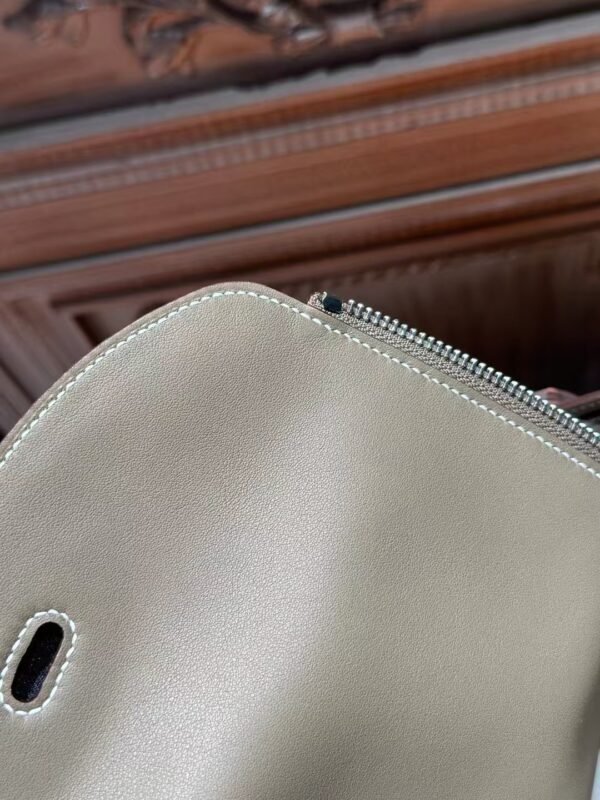 DDMode Hermes Lindy 26CM Swift Leather CK18 Etoupe / Beige Canvas PHW Hardware
