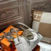 DDMode Hermes Lindy 26CM Swift Leather CK18 Etoupe / Beige Canvas PHW Hardware