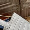 DDMode Hermes Matte Crocodile Leather Picotin Lock 14CM CK80 Gris Pearl PHW