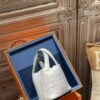 DDMode Hermes Matte Crocodile Leather Picotin Lock 14CM CK80 Gris Pearl PHW