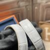 DDMode Hermes Matte Crocodile Leather Picotin Lock 14CM CK80 Gris Pearl PHW