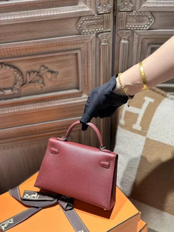 DDMode Hermes Mini Kelly 19CM Epsom Leather CK55 Rouge H PHW