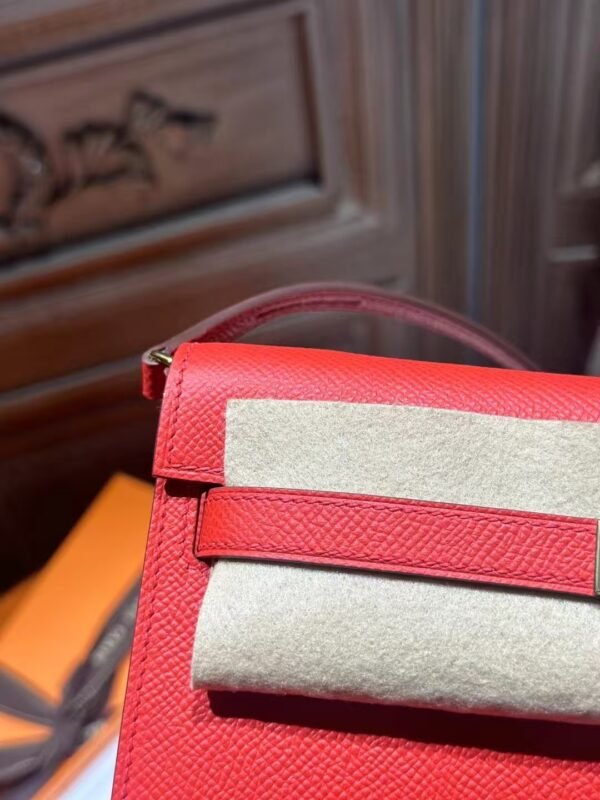 DDMode Hermes Shoulder Bag Kelly To Go Epsom Leather S3 Rouge De Coeur GHW