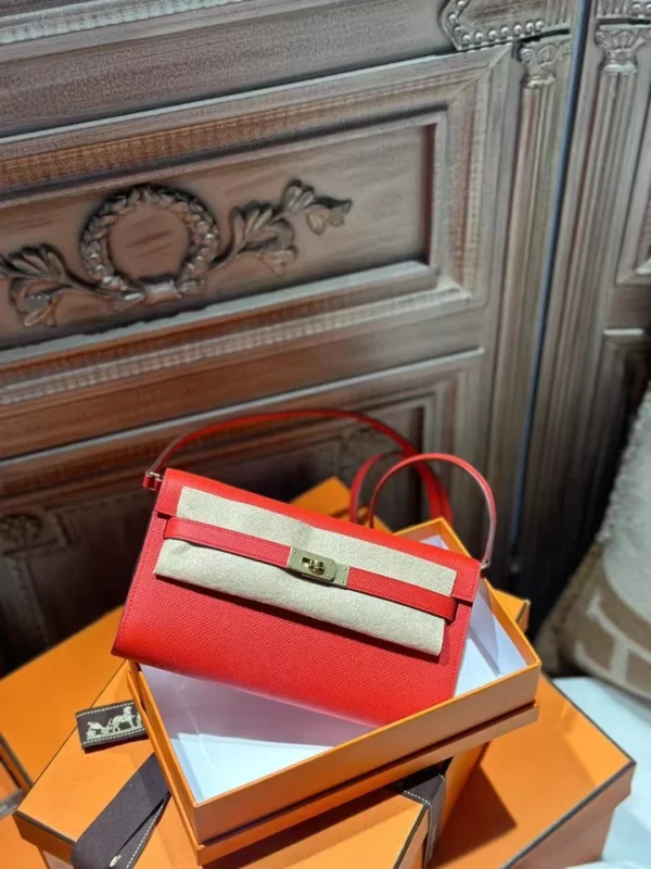 DDMode Hermes Shoulder Bag Kelly To Go Epsom Leather S3 Rouge De Coeur GHW