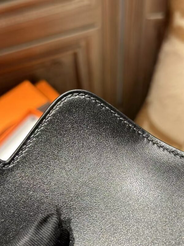 DDMode Hermes Wallet Lizard Leather Constance Slim CK89 Noir PHW