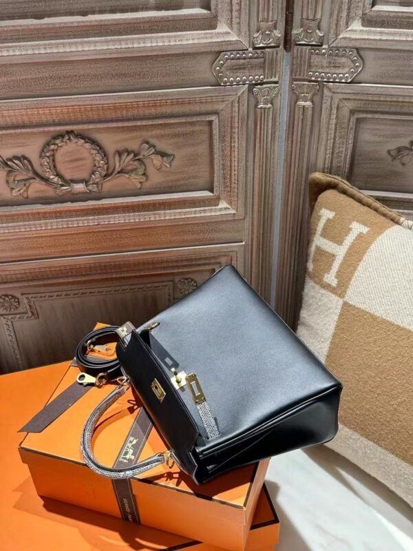 DDMode Kelly 25CM Swift 89 Black / 1B Ombre Lizard Leather PHW