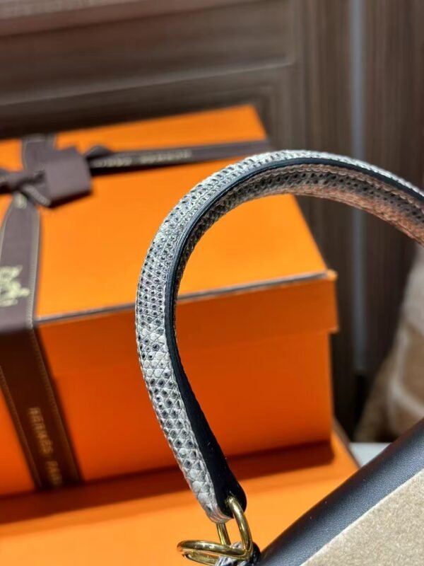 DDMode Kelly 25CM Swift 89 Black / 1B Ombre Lizard Leather PHW