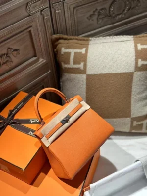 DDMode Kelly 25CM Togo Leather 2025 New Color X0 Orange Minium PHW