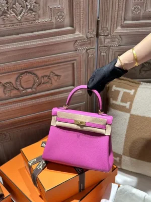 DDMode Kelly 25CM Togo Leather 9I Rose Magnolia GHW Canada Toronto