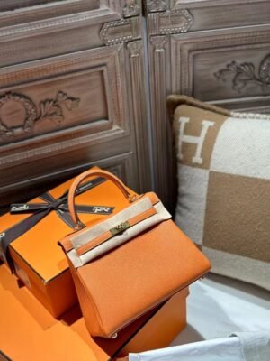 DDMode Kelly 25CM Togo Leather CC93 Orange GHW