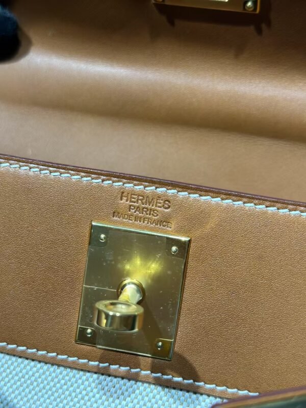 DDMode Kelly 28CM CK37 Gold Barenia Leather / Canvas GHW