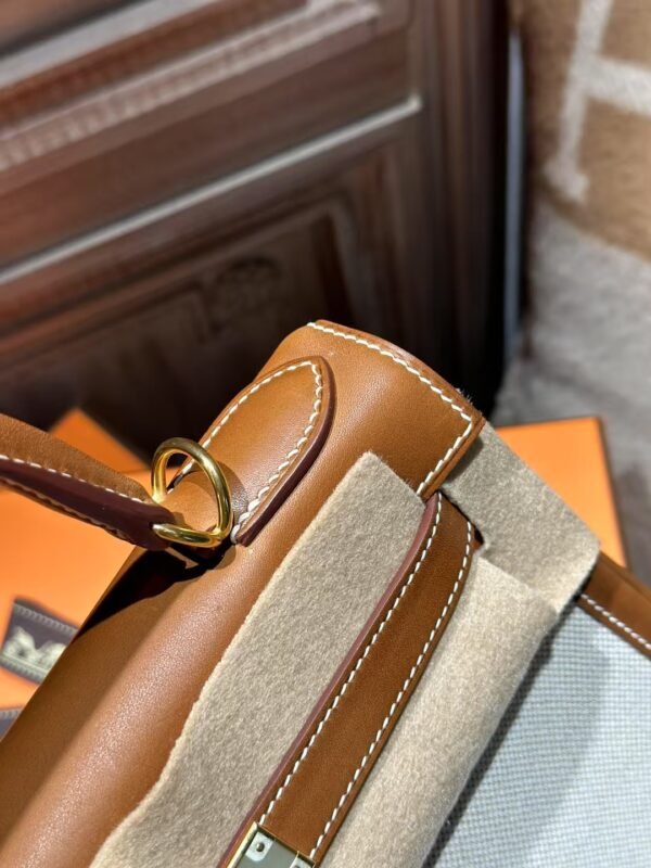 DDMode Kelly 28CM CK37 Gold Barenia Leather / Canvas GHW