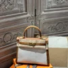 DDMode Kelly 28CM CK37 Gold Barenia Leather / Canvas GHW