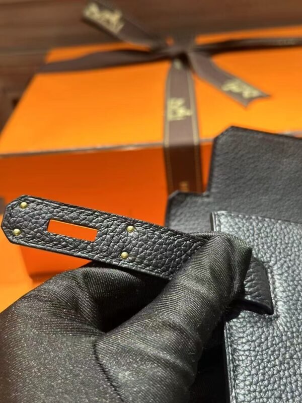DDMode Kelly Depeches 25CM Men’s Clutch Togo Leather CK89 Black GHW