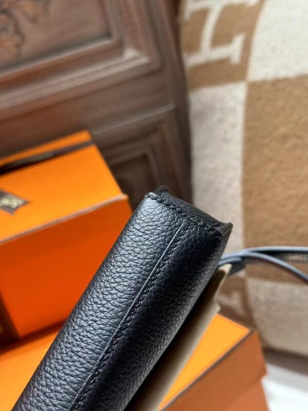 DDMode Kelly Depeches 25CM Men’s Clutch Togo Leather CK89 Black GHW