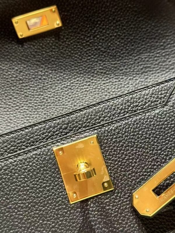 DDMode Kelly Depeches 25CM Men’s Clutch Togo Leather CK89 Black GHW