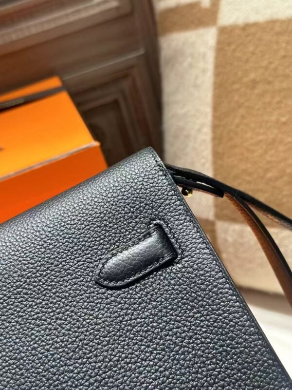 DDMode Kelly Depeches 25CM Men’s Clutch Togo Leather CK89 Black GHW