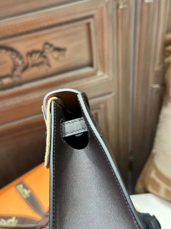 DDMode Kelly Pochette 22CM Swift Leather CK41 Havana / R1 Terre Battue PHW