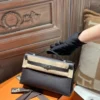 DDMode Kelly Pochette 22CM Swift Leather CK41 Havana / R1 Terre Battue PHW
