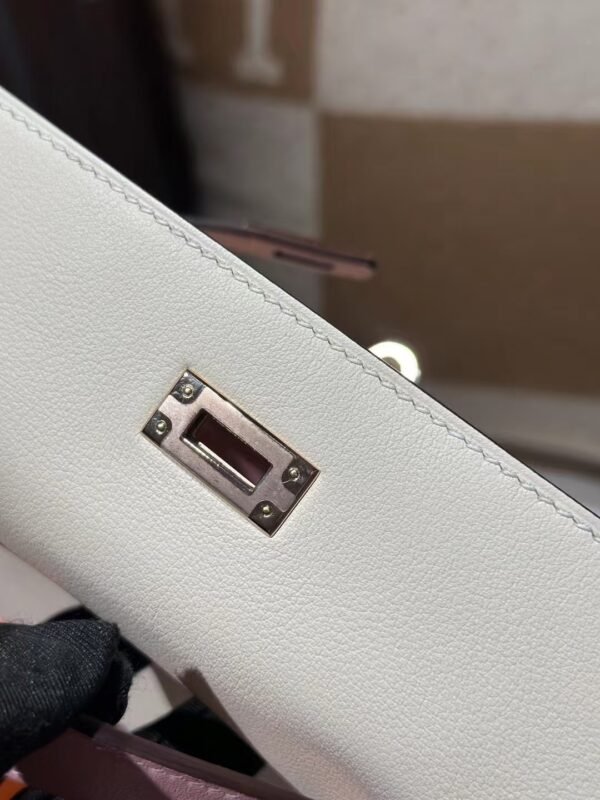 DDMode Kelly Pochette 22CM Swift Leather I2 Nata / 3Q Rose Sakura Rose GHW