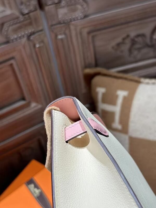 DDMode Kelly Pochette 22CM Swift Leather I2 Nata / 3Q Rose Sakura Rose GHW