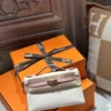 DDMode Kelly Pochette 22CM Swift Leather I2 Nata / 3Q Rose Sakura Rose GHW