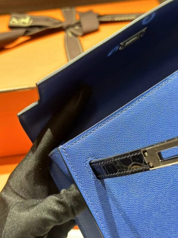 DDMode Kelly Touch 25CM S4 Deep Blue Madame Leather / Shiny Crocodile PHW