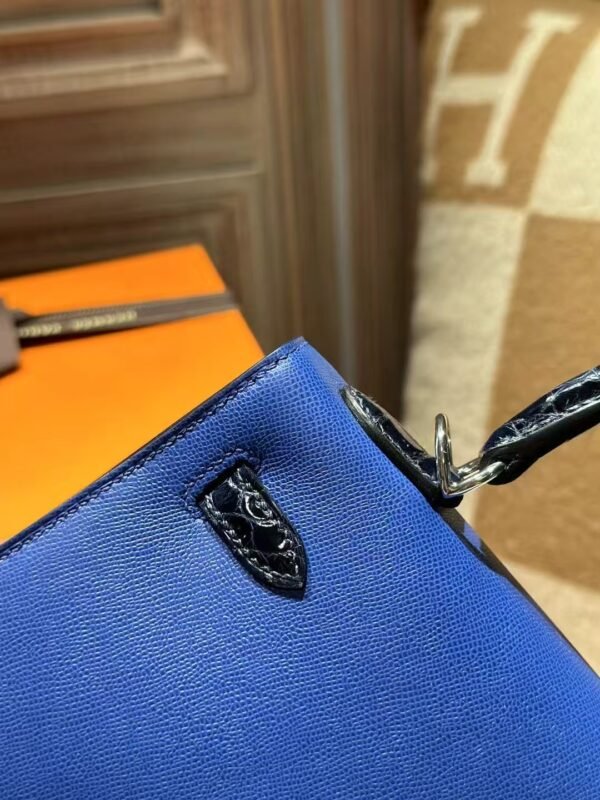 DDMode Kelly Touch 25CM S4 Deep Blue Madame Leather / Shiny Crocodile PHW