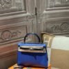 DDMode Kelly Touch 25CM S4 Deep Blue Madame Leather / Shiny Crocodile PHW