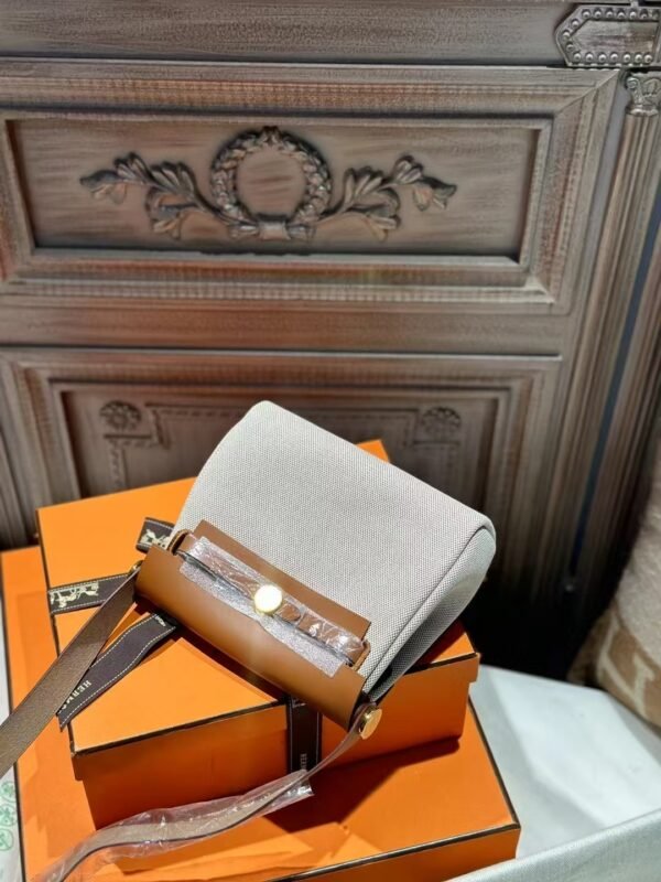 DDMode Mini Herbag 20CM 37 Gold Leather & Canvas GHW