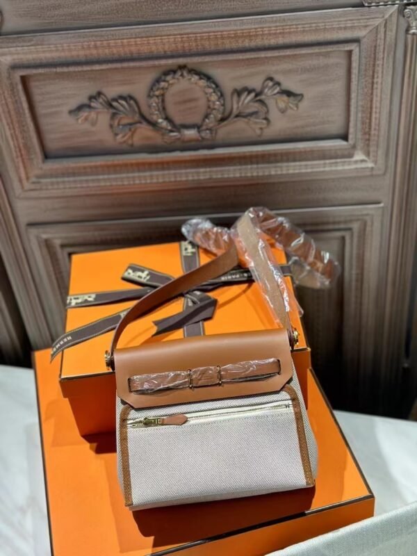 DDMode Mini Herbag 20CM 37 Gold Leather & Canvas GHW